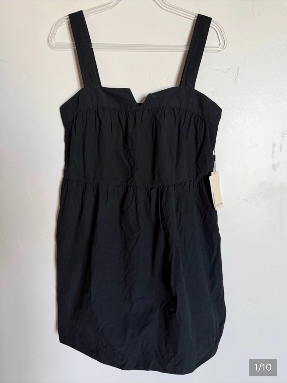 Nation LTD Claribel Black Babydoll Mini Dress XS NWT